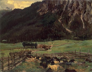  sheep oil painting - Sheepfold in the Tirol John Singer Sargent